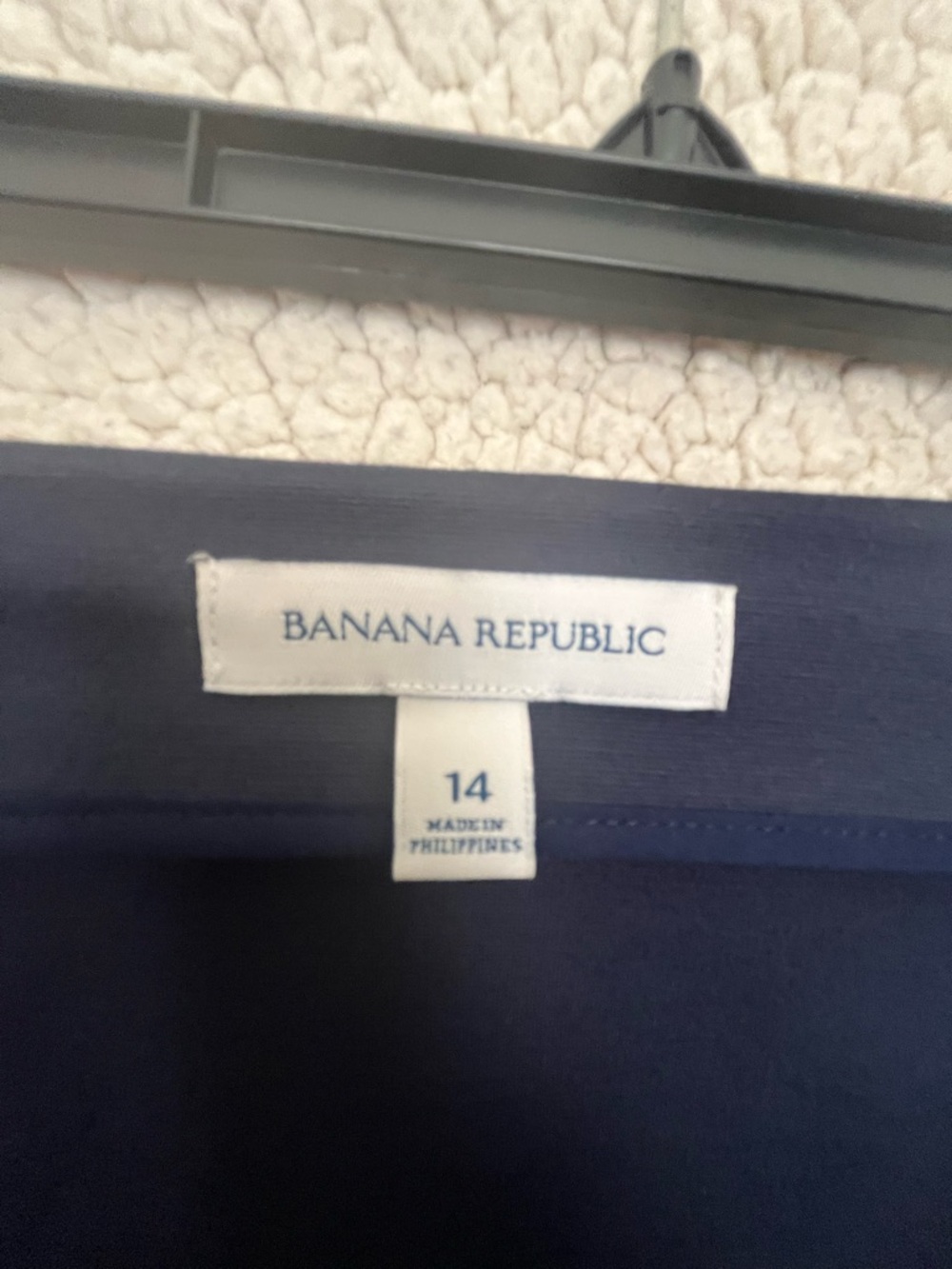Banana Republic Navy Pencil Skirt with White Hem - Picture 6 of 7
